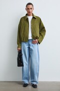 Jeansy slouchy damskie z efektem sprania niebieskie RW26-SJD304