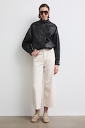 Jeansy wide leg damskie beżowe RW26-SJD402