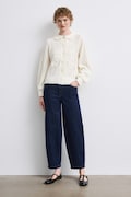 Medicine jeansy slouchy damskie granatowe