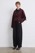 Jeansy slouchy damskie z efektem sprania czarne RW26-SJD512