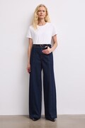 Medicine jeansy wide leg damskie granatowe
