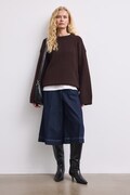 Medicine jeansy wide leg damskie granatowe