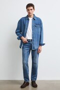 Regular fit džíny pánské s vybledlým efektem modré RW26-SJM504