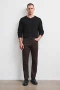 Medicine jeansy tapered męskie brązowe