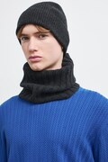 Fular tubular pentru bărbați din lână merino gri RW26-SOM700