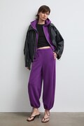 Medicine spodnie dresowe damskie fioletowe regular waist