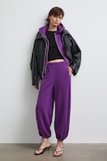 Medicine spodnie dresowe damskie fioletowe regular waist