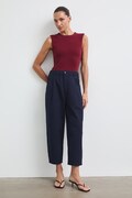 Spodnie chinos damskie bawełniane granatowe RW26-SPD103