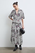 Sukienka rozkloszowana z wiskozy multicolor RW26-SUD030