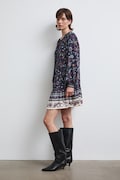 Sukienka z wiskozy z motywem roślinnym multicolor RW26-SUD305