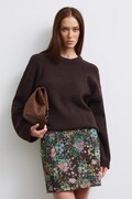 Medicine sweter damski z bawełną brązowy