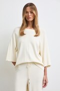 Sweter damski z wiskozą beżowy RW26-SWD400