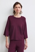 Sweter damski z wiskozą bordowy RW26-SWD400