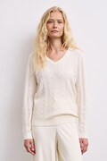 Medicine sweter damski z wełny merino beżowy