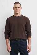 Medicine sweter męski brązowy