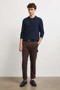 Sweter męski z bawełną granatowy RW26-SWM301