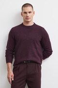 Medicine sweter męski z wełną bordowy