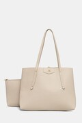 Kabelka typu shopper dámska z imitácie kože hladká béžová RW26-TOD209