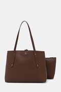 Kabelka typu shopper dámska z imitácie kože hladká hnedá RW26-TOD209