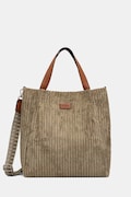 Torebka shopper damska sztruksowa zielona RW26-TOD404