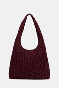 Torebka hobo damska z imitacji zamszu bordowa RW26-TOD601