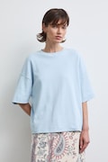 T-shirt damski bawełniany niebieski RW26-TSD034
