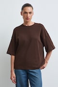 T-shirt damski bawełniany brązowy RW26-TSD034