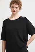 Medicine T-shirt swetrowy damski z wiskozą czarny