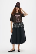 T-shirt damski bawełniany z kolekcji Adela Madej x Medicine brązowy RW26-TSD408