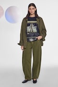 T-shirt damski bawełniany z nadrukiem z kolekcji ESA x Medicine czarny RW26-TSD453