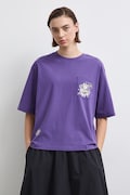 Medicine T-shirt damski bawełniany fioletowy