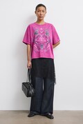 Medicine T-shirt damski bawełniany fioletowy