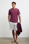 Medicine T-shirt męski bawełniany z elastanem bordowy