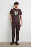 Medicine T-shirt męski bawełniany z elastanem brązowy