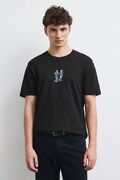T-shirt męski bawełniany czarny RW26-TSM809