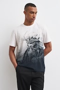 Medicine T-shirt męski bawełniany z elastanem beżowy