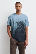 Medicine T-shirt męski bawełniany z elastanem niebieski