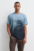 Medicine T-shirt męski bawełniany z elastanem niebieski