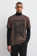 Medicine T-shirt męski bawełniany brązowy