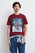 Medicine t-shirt męski bawełniany bordowy