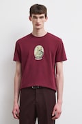 Medicine t-shirt męski bawełniany z elastanem bordowy