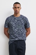 Medicine t-shirt męski bawełniany z elastanem granatowy