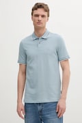 Armani Exchange bombažna polo majica modra barva, gladek model, 8NZF75 Z8M5Z