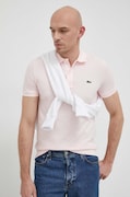 Lacoste pamut póló rózsaszín, sima