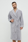 Памучен халат BOSS в сиво