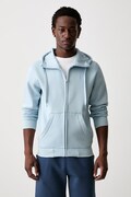 G-Star bluza rozpinana z kapturem męska z bawełną Premium core niebieska D16122-C235