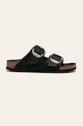 Birkenstock slapi de piele Arizona Big Buckle femei, culoarea negru, 1011075