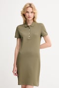 Lacoste rochie culoarea verde, mini, drept