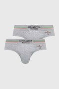 Aeronautica Militare Slip (2-pack) bărbați, culoarea gri