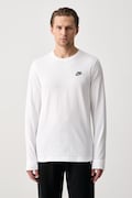 Nike Sportswear a maniche lunghe da uomo in cotone bianca